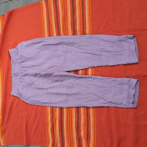 Loose Linen Pants, Dusty Lavender, Women's Size M/L - Picture 8 of 16